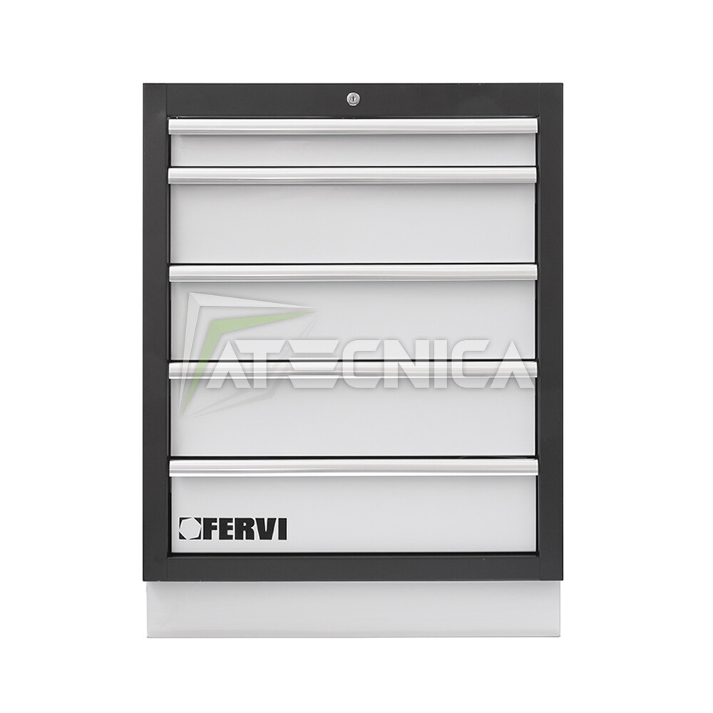 Cassettiera fissa 5 cassetti FERVI A007/05 per arredamento officina FERVI A007