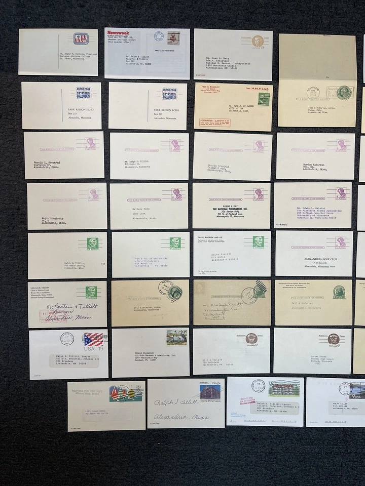 54-Used US Postal Cards. Duplicates. Great Variety. - Image 2 of 4