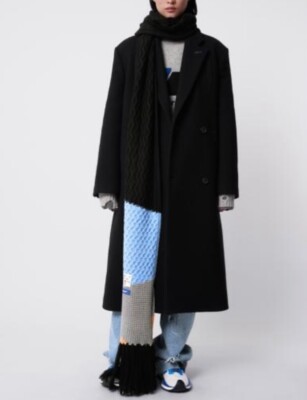ADER ERROR ADERERROR ZARA WOOL BLEND MANTEL SCHWARZ GR XS-S NEU
