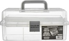 Daler-Rowney Artists' White Caddy Carry Storage Box for Art Supplies, 33 x 20 x
