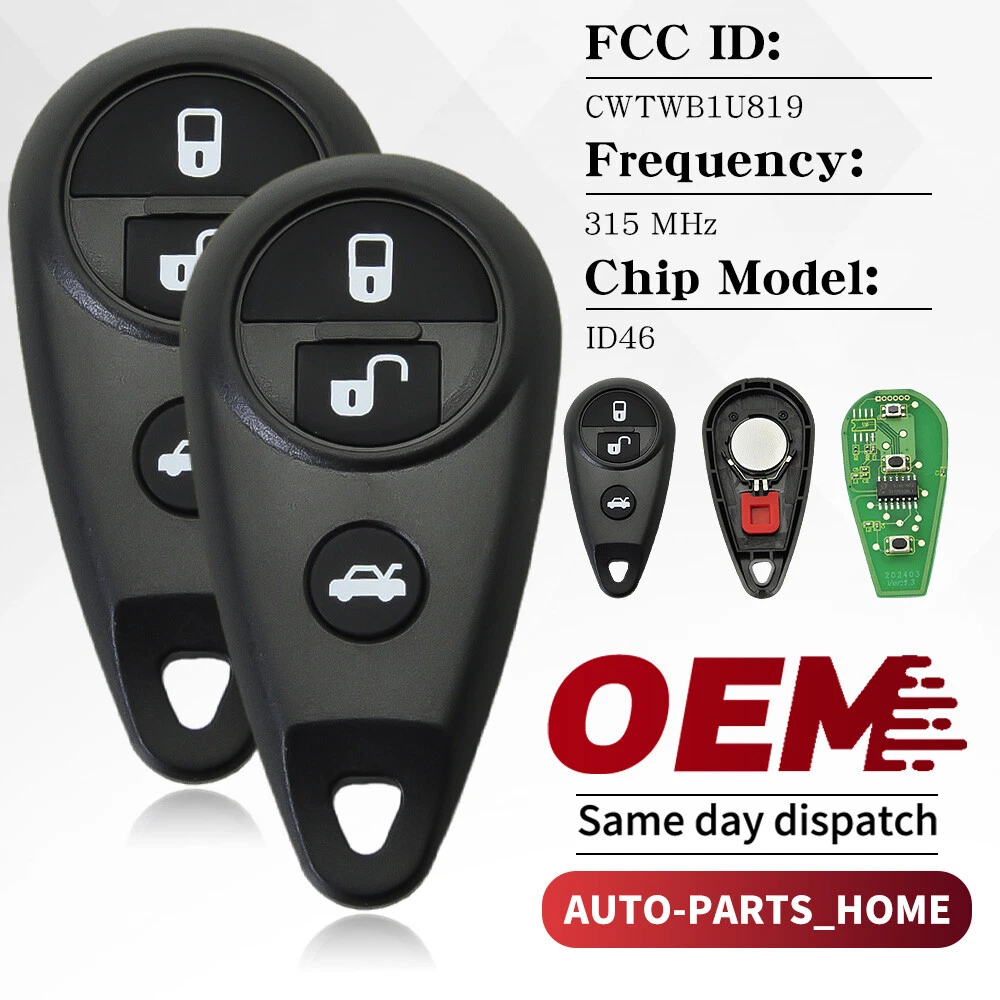 KEYYOU Control Remoto De Alarma Llavero Para Subaru Forter 2006 2007 B9 Tribeca Legacy Outback NHVWB1U711 3 Boton 433Mhz FSK - AliExprs