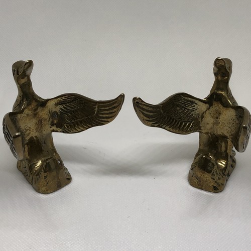 Vintage Mini Solid Brass Duck Bird Figurine Decor 3.25” - Picture 7 of 7