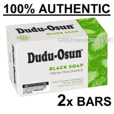 2 Pk 100 All Natural Dudu Osun Black Soap Anti Acne,Fungus,Blemish,Psoriasis.