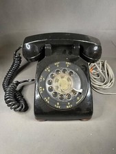 Vintage Model C/D 500 ITT Black Desk Top Rotary Dial Telephone 4082