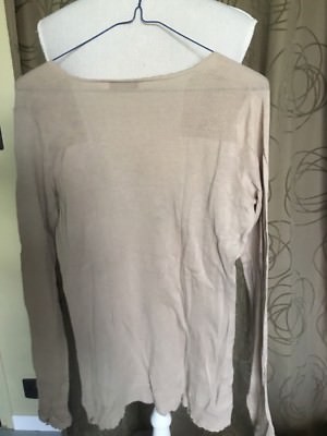 Pull Comptoir Des Cotonniers Modèle Romero - Taille L, Beige, Coton, Occasion Très Bon état