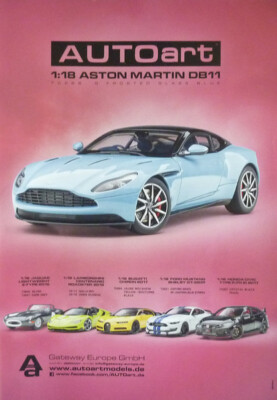 AUTOart Werbeseite Aston Martin DB11 in 1-18....Zeitungsanzeige..#1907c