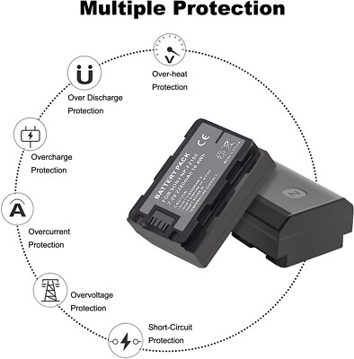 2 Batterie NP-FZ100 + Caricatore Doppio | Compatibili Con Sony A7III, A7RIII, A9 | 2500 MAh