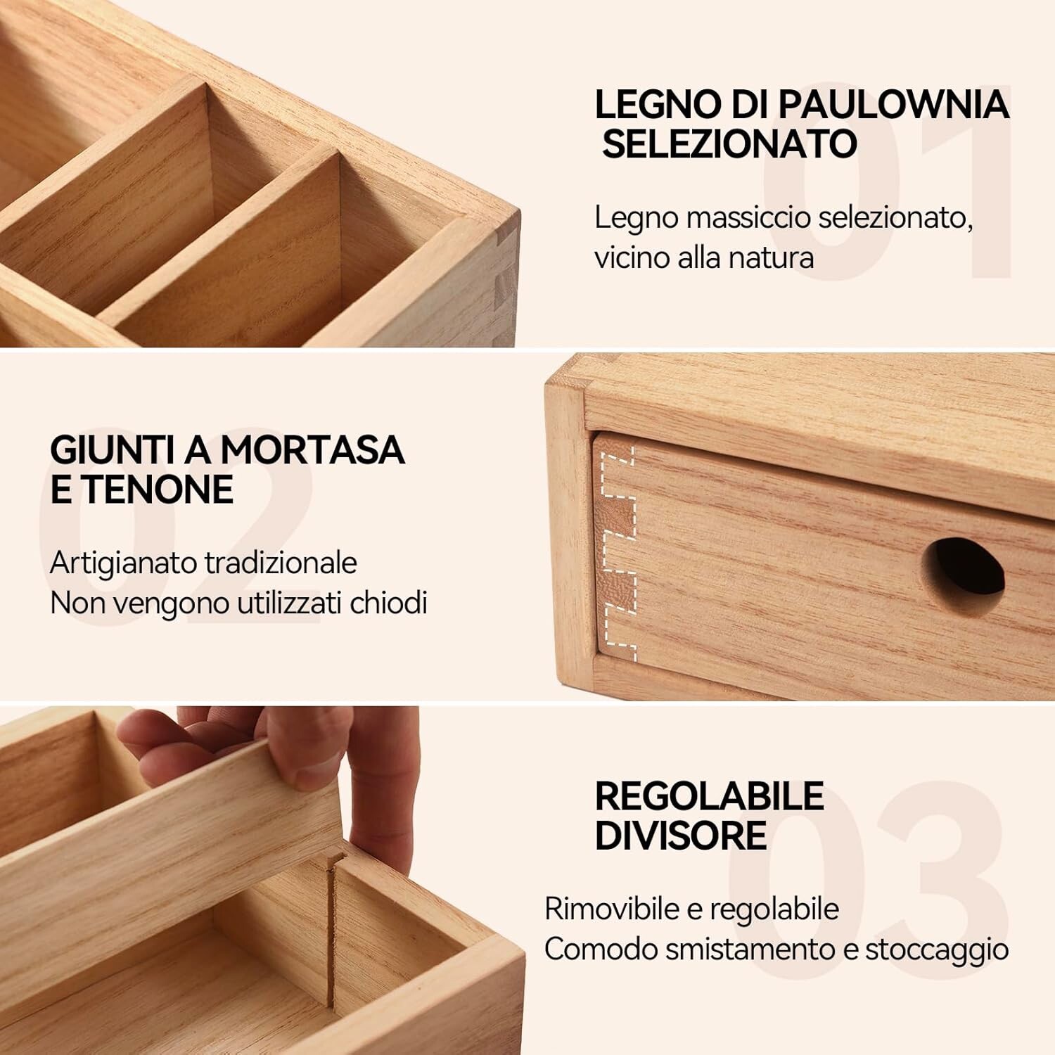 Organizzatore Bar Per Macchina Del Caffè capsule di caffè con cassetto In Legno foto 6