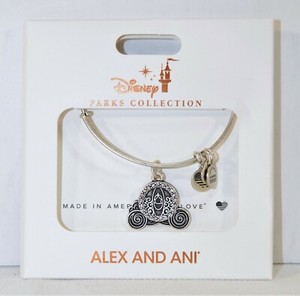 Disney Alex Ani 2019 Silver Bangle Bracelet Jeweled Cinderella Carriage Coach Ebay