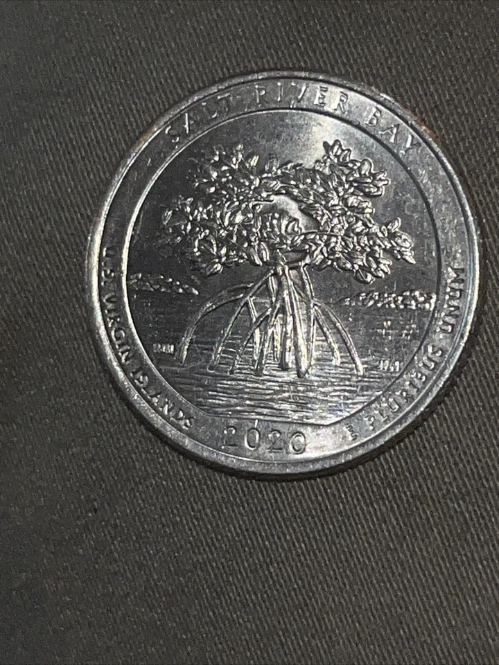 2020 D Improperly Annealed Planchet Salt River Bay Quarter Mint Error - Image 3 of 4