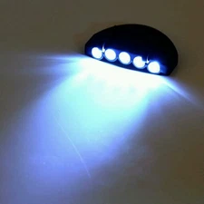 2   5 LED Ball Cap Clip-On Light w/ Batteries Camping Hiking Night Walking