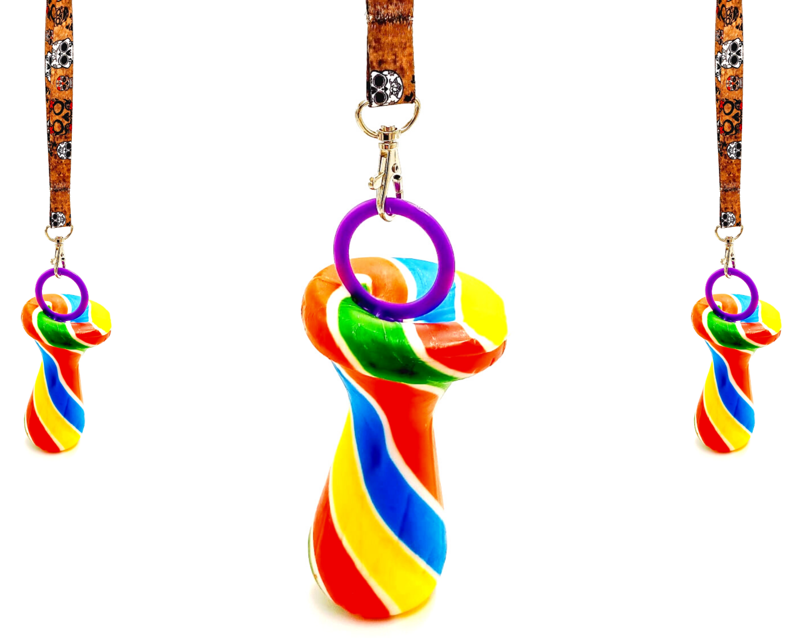 American Candy Giant Dummy Lollipops with Lanyard 60gr Vegan KIDS Girls