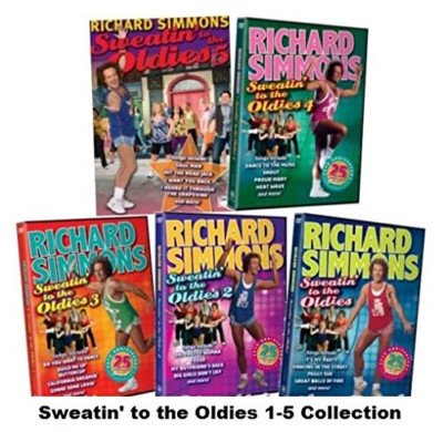 Richard Simmons Sweatin' to the Oldies DVD Set Vol. 1-5 Exercise Collection NEW 
