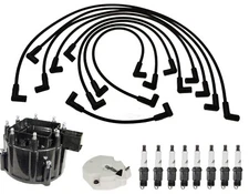 ACDelco Ignition Kit Distributor Rotor Cap Wire Spark Plugs For Buick Chevy GMC