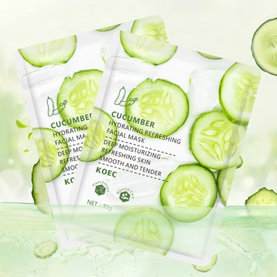 Womens Cucumber Natural Care Sheet Masks Facial Mask Providing Deep Moisture