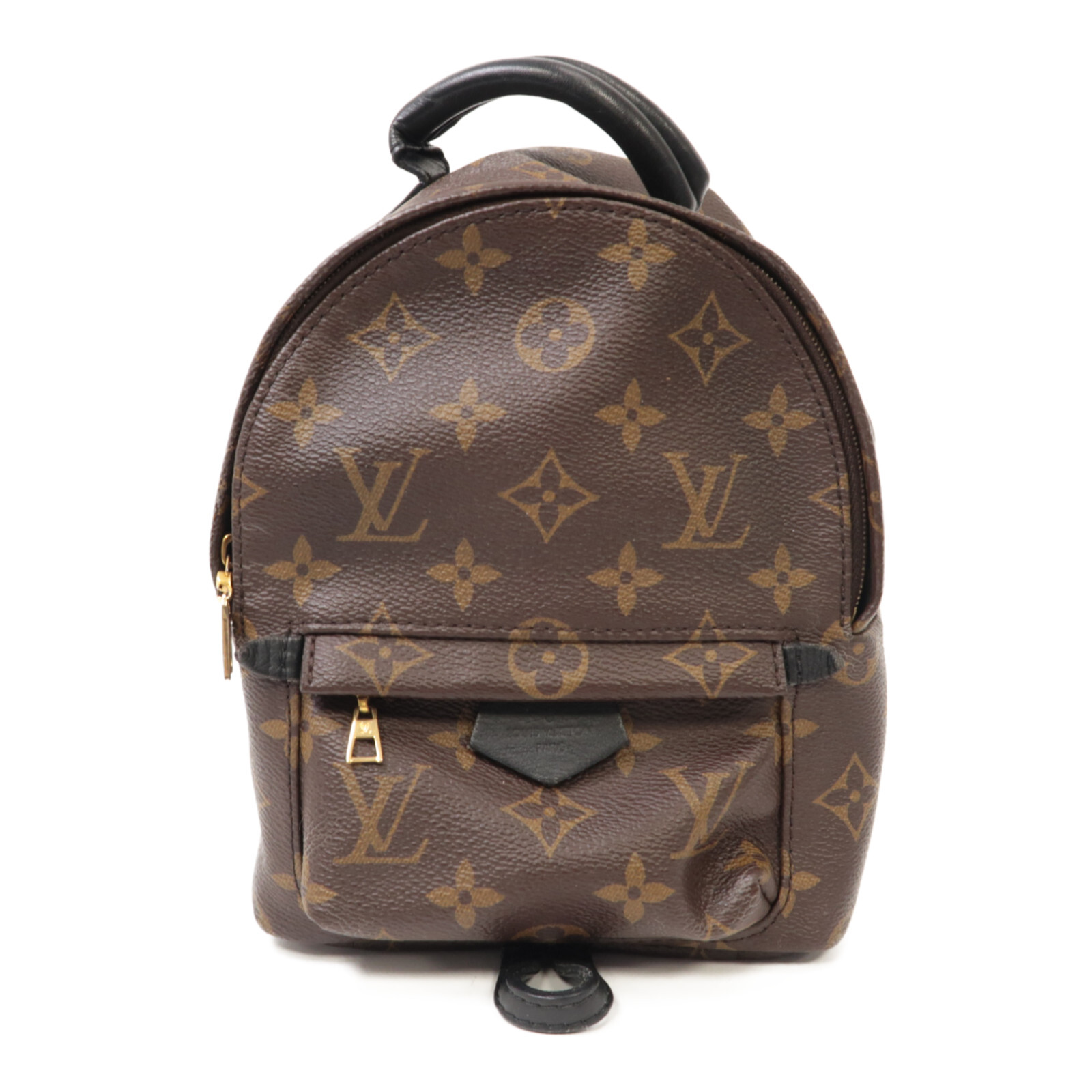 LOUIS VUITTON Monogram Palm Springs Mini Backpack M41562 Brown Gold Hardware