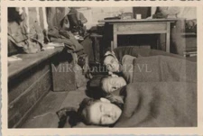 Photo, Kj. 1943 - night camp of the Wehrm. in Gubino (RUS) 25.1.43, VL(80118)