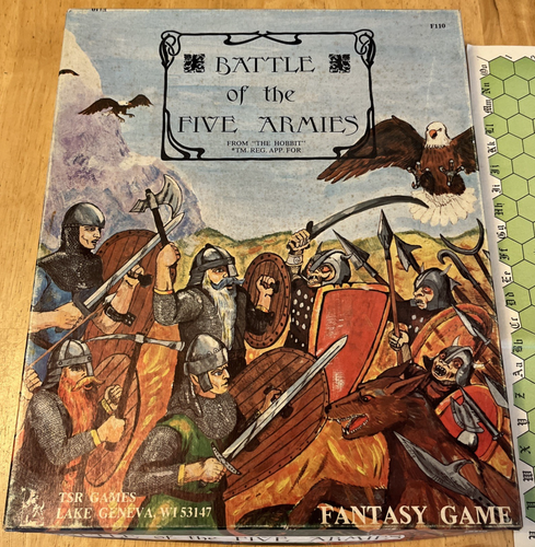 Battle of the Five Armies Board Game-TSR Games-Lord of the Rings-The Hobbit-1977