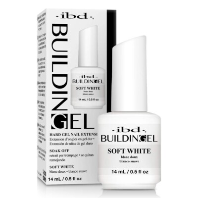 ibd Building Gel Hard Gel Nail Extension Soft White 0.5 oz