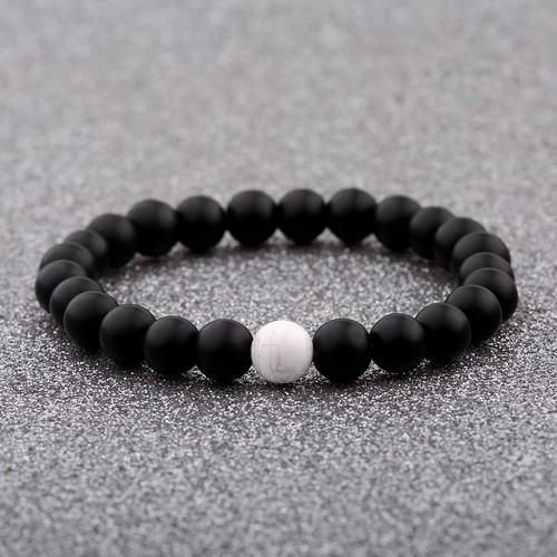 2X Distance Bracelets Lovers Couples Matching Gift Matte Agate 8mm Bead Stone - Picture 15 of 259