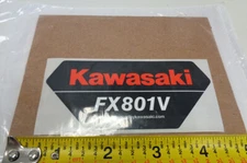 (1) OEM BRAND STICKER, KAWASAKI FX801V ENGINES, LAWNMOWERS, 12D27