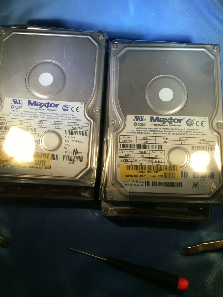 2 Hard Disk Drives IDE Maxtor 90650U2 02A 51A MA540PR0 Dell