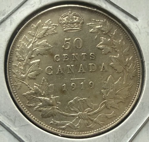 1919 50 Cents Canada - EF/AU