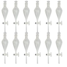 Separatory Funnel with Glass Stopcock, 125ml, Case of 12