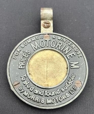 PRICES MOTORINE M GRADE VINTAGE BOWSER MOTOR OIL PUMP MORRIS MOTORS PRICE TAG