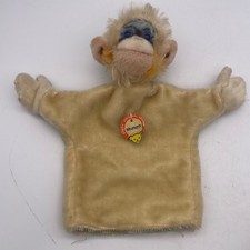 Vintage Steiff Mohair Mungo Monkey Hand Puppet Blue Eyes Germany 9"