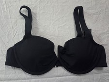 NWT Carmen Marc Valvo S Black Underwired Bikini Swim Top 136281