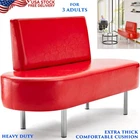 WAITING ROOM BENCH SEATING STEEL FRAME LEG PU LEATHER HEAVY DUTY RECEPTION BENCH