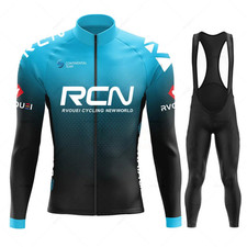 Rvouei Cycling Jersey Set Long Bib Pants MTB Road Bike Bicycle Clothing Suit