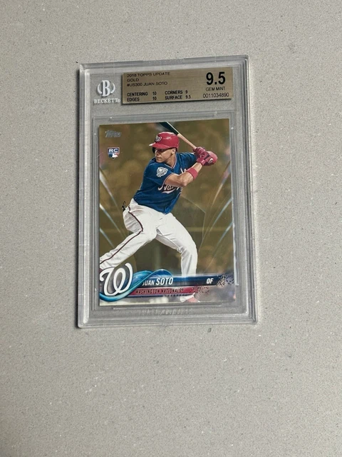 2018 Topps Update Juan Soto RC Gold 1342/2018 #US300 BGS 9.5 (2 10s)