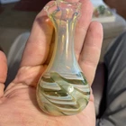 UNIQUE VINTAGE MURANO ITALIAN GLASS SMALL BUD VASE Green (10-13)