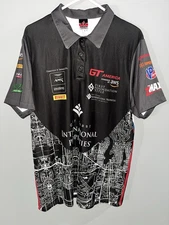 GT America Ashton Martin Racing AMR Pirelli Pit Crew Racing Polo Shirt Mens L
