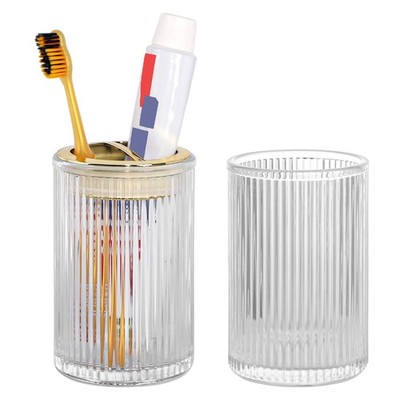 Toothbrush Holders for Bathrooms, 2pcs Clear Glass Toothbrush Holder, Bathroo...