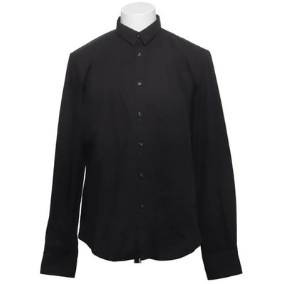 DKNY, Hemd, Größe: L, Schwarz, Baumwolle/Elasthan, Einfarbig, Herren #Zzx