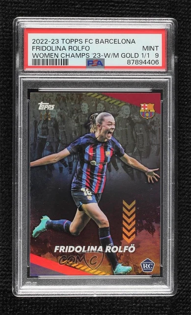 2023 FC Barcelona Women Champions Winning Moments Gold 1/1 Fridolina Rolfo PSA 9