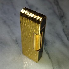 Ancien briquet à gaz Dunhill Rolla archtop laque noire état de fonctionnement