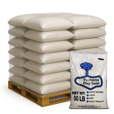 Palmetto Natural Play Sand for Sand Box, Play Areas Home Decor, 50 lb, 56 Pack