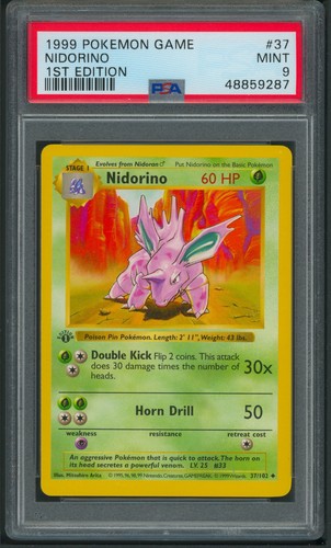 Nidorino (1st Edition) graded PSA 9 for sale on eBay