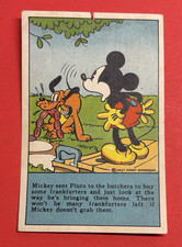 1930s D52 Mickey Mouse Recipe Bread Card Bamby Bread Mickey sent Pluto to the...