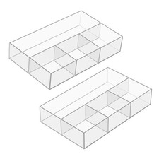 Acrylic Makeup Organizers, 2-Pack Bathroom Organizer for Drawer, Cosmetic Dis...