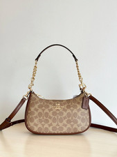 NEW Coach CV933 Teri Shoulder Bag In Signature Canvas outlet Brown