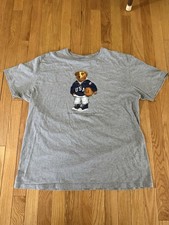 Polo Bear By Ralph Lauren T-Shirt Size L Teddy Varsity Basketball Vintage Grey