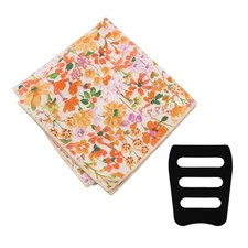 Floral Cotton Pocket Squares for Men with Pocket Square Holder Flower Men's 03