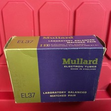 Mullard EL37 Matched Pair Vacuum Tubes Rare British Vacuum Tubes-Test Strong