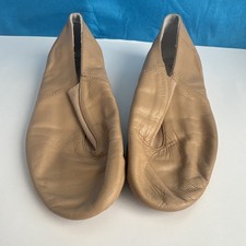 BLOCH Super Jazz Split Sole Dance Shoes Slip On Tan Leather Women's Sz 5 VGUC