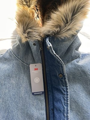 Supreme SS26 Reversible Faux Fur Hooded Work Jacket Denim Medium